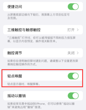 华容苹果授权维修站分享iPhone轻点无法唤醒怎么办 