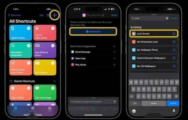 华容苹果14锁屏维修店分享iPhone14升级iOS16.4后如何创建锁屏快捷方式 